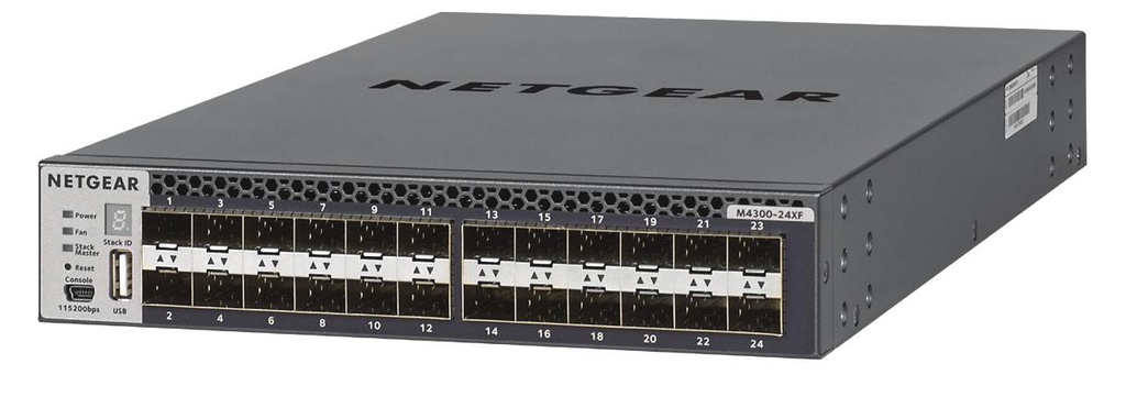 Netgear M4300-24XF Managed L3 10G Ethernet (100/1000/10000) 1U Black, Grey