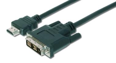 ASSMANN Electronic AK-330300-050-S cable gender changer DVI-D HDMI type A Black