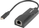 Lanberg NC-1000-02 cable interface/gender adapter USB-C RJ-45 Black