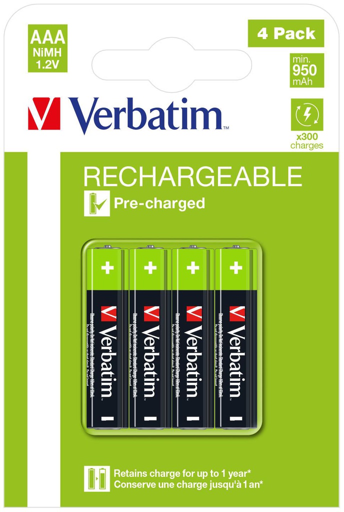 Verbatim 49514 household battery Single-use battery AAA Nickel-Metal Hydride (NiMH)