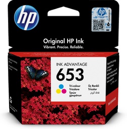 [193905429462] HP 653 Tri-Color Original Ink Advantage Cartridge 3YM74AE
