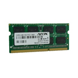 [4897033781190] AFOX SO-DIMM DDR3 4GB memory module 1600 MHz LV 1,35V