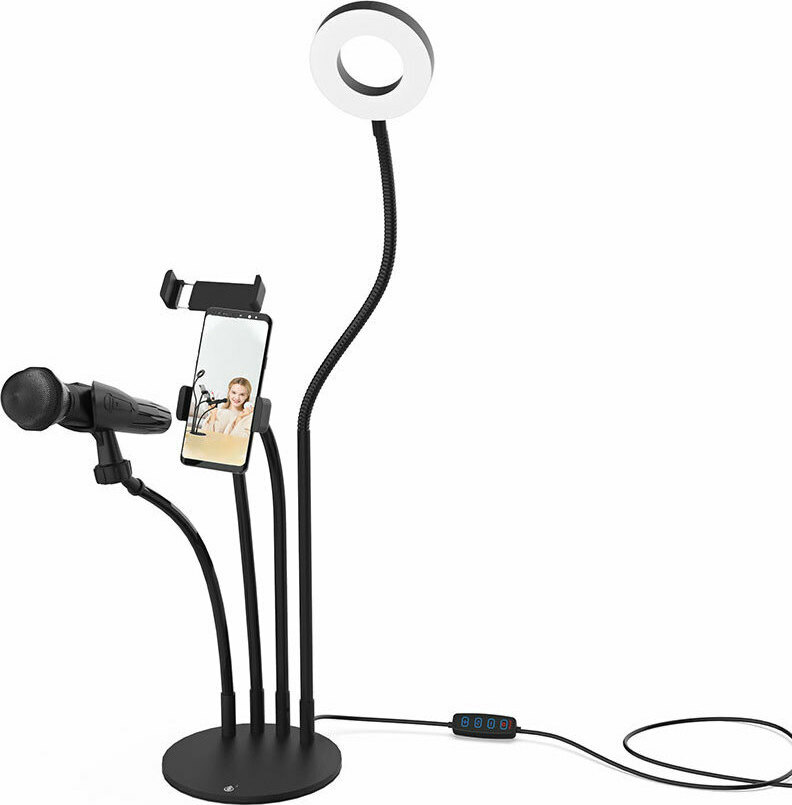 One Plus NR9104 LED Ring light 9cm, 10W, Black - 40133