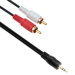 [3000000180723] Audio cable DeTech 3.5 - 2RCA , High Quality, 5m -18024