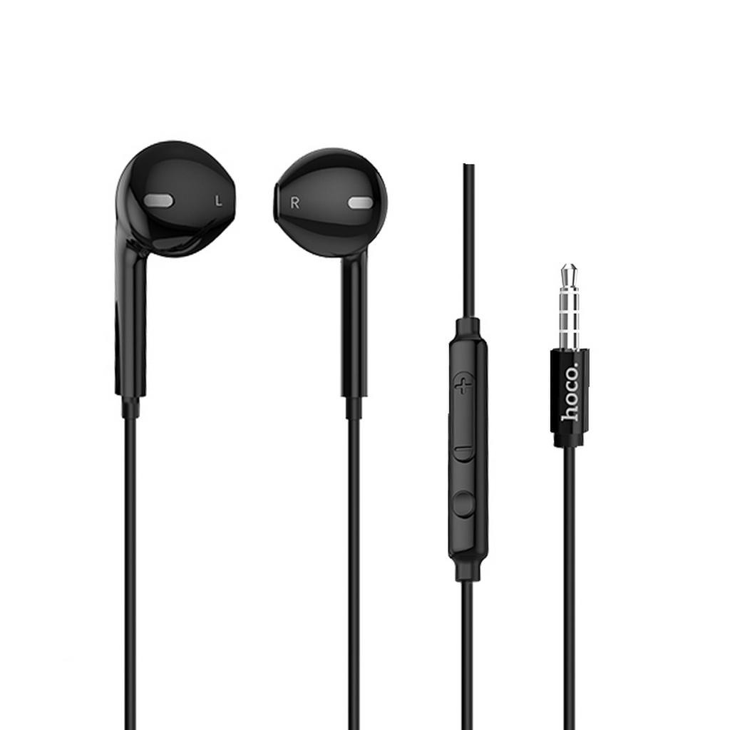 Hands Free Hoco M55 Earphones Stereo 3.5 mm Μαύρα με Μικρόφωνο