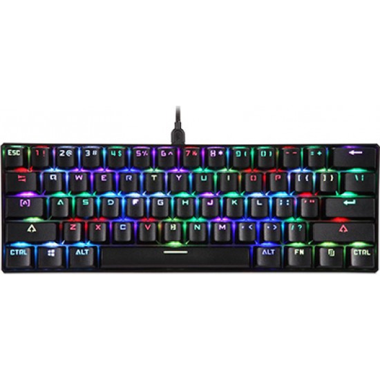 Motospeed Ενσύρματο Μηχανικό Πληκτρολόγιο Mechanical Gaming Keyboard Outemu Blue Switches - Μαύρο (CK61)