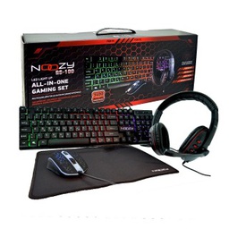 [5210029075032] Gaming Set Noozy GS-100 που αποτελείται από Gaming Ακουστικά με Μικρόφωνο, 4D Ποντίκι, LED Πληκτρολόγιο και Mousepad