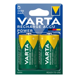 [4008496550777] Varta Rechargeable Accu Επαναφορτιζόμενες Μπαταρίες D Ni-MH 3000mAh 1.2V 2τμχ