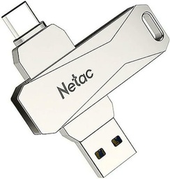 [6926337225302] Netac U782C 128GB USB 3.0 Stick με σύνδεση USB-A &amp; USB-C Ασημί  Netac U782C 128GB USB 3.0 Stick με σύνδεση USB-A &amp; USB-C Ασημί