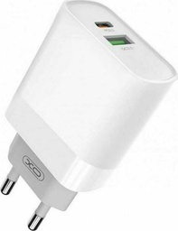 [6920680869930] XO Φορτιστής Χωρίς Καλώδιο με Θύρα USB-A και Θύρα USB-C 18W Quick Charge 3.0 / Power Delivery Λευκός (L64)