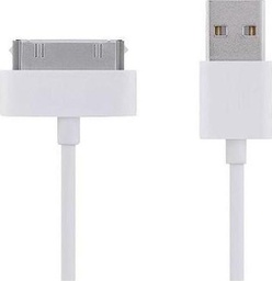 [4445678909938] Regular USB to 30-Pin Cable Λευκό 1m