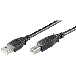 [06.005.0017] USB 2.0 Cable USB-A male - USB-B male Μαύρο 1.80m