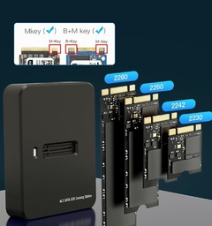 [8716309127028] Gembird DD-U3M2 Desktop USB Type-C M.2 SATA &amp; NVME SSD drive docking station, black