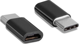 [5205308190537] NSP Powertech Μετατροπέας USB-C male σε micro USB female BLACK