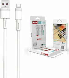 [6920680875535] XO NB-Q166 Fast Charging USB 2.0 to micro USB Cable Λευκό 1m