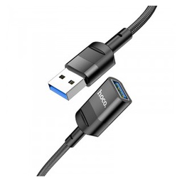 [6931474761910] Καλώδιο Προέκτασης Hoco U107 USB Αρσενικό σε USB 3.0 Θηλυκό 3A 5Gbps OTG 1.2m Μαύρο