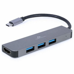 [8716309121446] Cablexpert USB-C Docking Station με HDMI 4K Γκρι (A-CM-COMBO2-01)