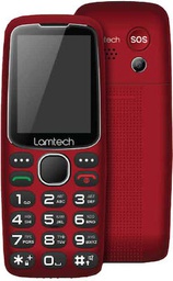 [5202021113164] Lamtech Tiny L II Dual SIM Κινητό με Μεγάλα Κουμπιά Κόκκινο