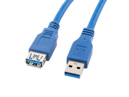 [5901969413816] Lanberg USB 3.0 Cable USB-A male - USB-A female Μπλε 1.8m (CA-US3E-10CC-0018-B)