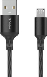 [6925146983083] Celebrat Braided USB 2.0 to micro USB Cable Μαύρο 1m (CB-32A-M)