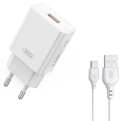 [6920680846931] XO L127 USB-A QC18W Φορτιστής Γρήγορης Φόρτισης με Type-C Καλώδιο