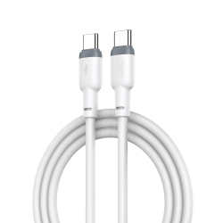 [6920680827510] XO NB208B Liquid Silicone Data Type-C to Type-C 60W cable White