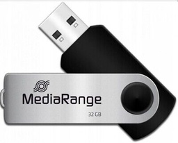 [4260057127778] MediaRange USB 2.0Flash Drive 128GB (Black/Silver) MR971