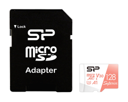 [4713436128069] SILICON POWER κάρτα μνήμης microSDXC Superior, 128GB, C10 UHS-I U3 A1 V30