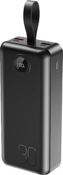 [6920680855544] XO PR240 Power Bank Γρήγορης Φόρτισης USB-C 20W/USB-A 22.5W με οθόνη 30000mAh