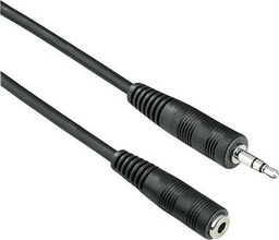 [4040849624810] Goobay Cable 3.5mm male - 3.5mm female Μαύρο 5m (62481)