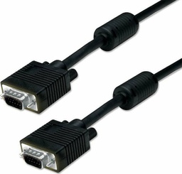 [5210131017999] Powertech Cable VGA male - VGA male Μαύρο 1.5m CAB-G003