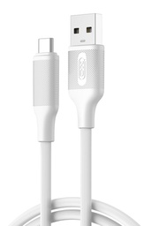 [6975837587229] XO NB302 USB 2.0 Cable USB-C male - USB-A Λευκό 1m