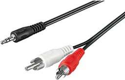 [5200149945377] ATC Καλώδιο 3.5mm male - 3.5mm male Μαύρο 2.5m
