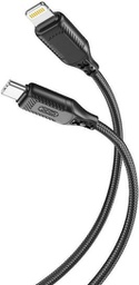 [6920680834235] XO NB-Q236A USB-C to Lightning Cable 27W Μαύρο 1m (XO-NB236A-BK)