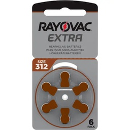 [96178232] Rayovac Μπαταρίες Ακουστικών Βαρηκοΐας 312 Extra Advanced 1.45V Τεμ. 6