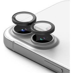 [152105] Τζαμάκι Κάμερας Frame Για Apple iPhone 16 5G / Apple iPhone 16 Plus 5G Μαύρο