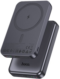 [6942007664080] Power Bank Hoco J160 5000mAh με Ασύρματη Φόρτιση 5W και Έξοδο USB-C 5V/2A και LED Ένδειξη Μπαταρίας Μαύρο