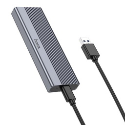 [6942007632355] HOCO HB47 M.2 SATA SSD ΘΗΚΗ ΓΙΑ ΣΚΛΗΡΟ ΔΙΣΚΟ, USB3.1, ΓΚΡΙ