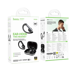 [6942007666831] Wireless Hands Free Hoco EW206 Mist TWS v6.0 400mAh 4 Ώρες Ομιλίας Τεχνολογία True Bass και Θήκη Φόρτισης με LED Ένδειξη Μπαταρίας Μαύρα