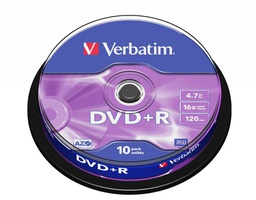 [023942434986] Verbatim DVD+R Matt Silver 4.7 GB 10 pcs